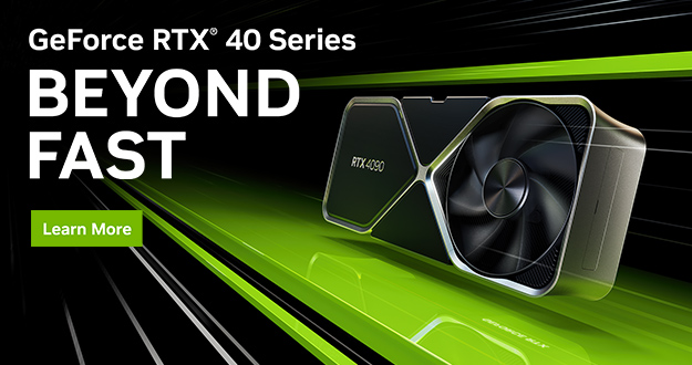 Grafikkort i NVIDIA GeForce RTX 40-serien: Upp till fyra gånger snabbare, drivs av tredje generationens RTX-arkitektur och NVIDIA DLSS 3