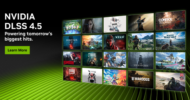 “007 初露锋芒 (007 First Light)”、“控制：共振 (CONTROL Resonant)”和“湮灭之潮 (Tides of Annihilation)”等更多游戏即将支持 DLSS 4.5 和路径追踪。此外，DLSS 4.5 动态多帧生成将于 3 月 31 日推出
