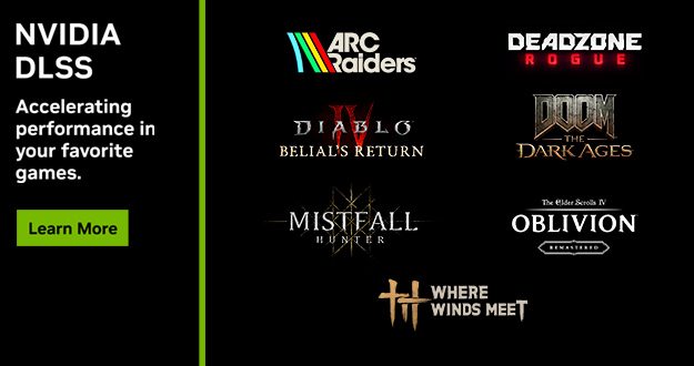 本周 DLSS 4 多帧生成为 ARC Raiders、“死域 Rogue (Deadzone: Rogue)”、“暗黑破坏神 IV (Diablo IV)”第 8 赛季、“上古卷轴 IV：湮灭 (The Elder Scrolls IV: Oblivion)”重制版和“燕云十六声 (Where Winds Meet)”带来帧率倍增