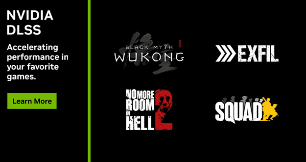 DLSS 4 多帧生成为“黑神话：悟空 (Black Myth: Wukong)”、“撤离 (EXFIL)”、“地狱已满 2 (No More Room In Hell 2)”和“战术小队 (Squad)”实现帧率倍增