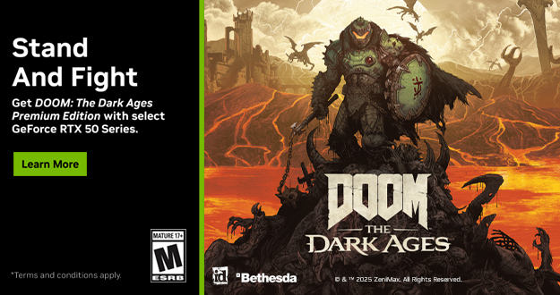 DOOM: The Dark Ages GeForce RTX 50 Series Bundle Available Now