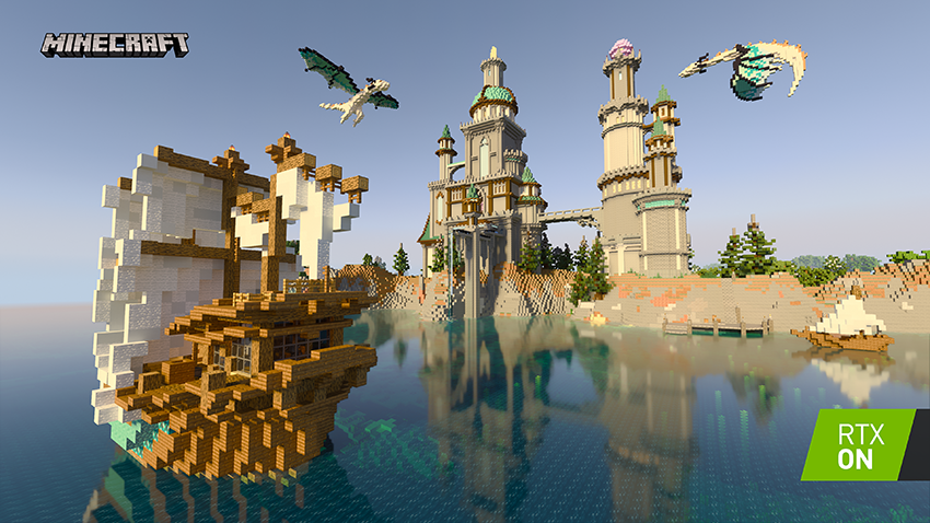 Minecraft with RTX Beta: Crystal Palace Screenshot