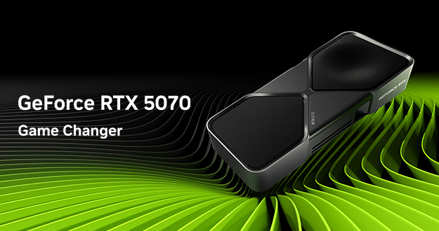 GeForce RTX 5070 já disponível: jogue games com ray tracing completo a mais de 120 FPS, acelere a renderização 3D, multiplique o desempenho de IA em 3 vezes e de exportação de vídeos em 6 vezes