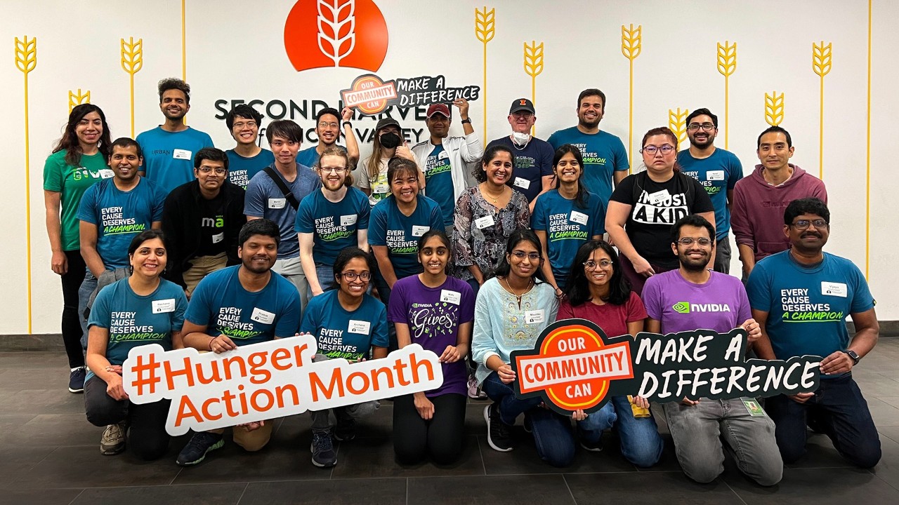 NVIDIA employees volunteer at Second Harvest of Silicon Valley food bank