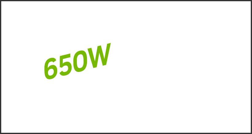 650W Minimum system power