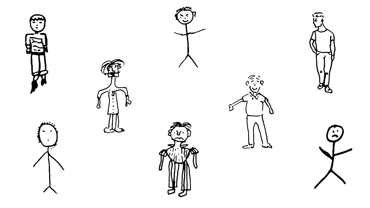 See 200 randomly selected drawing samples from the collected male dataset.