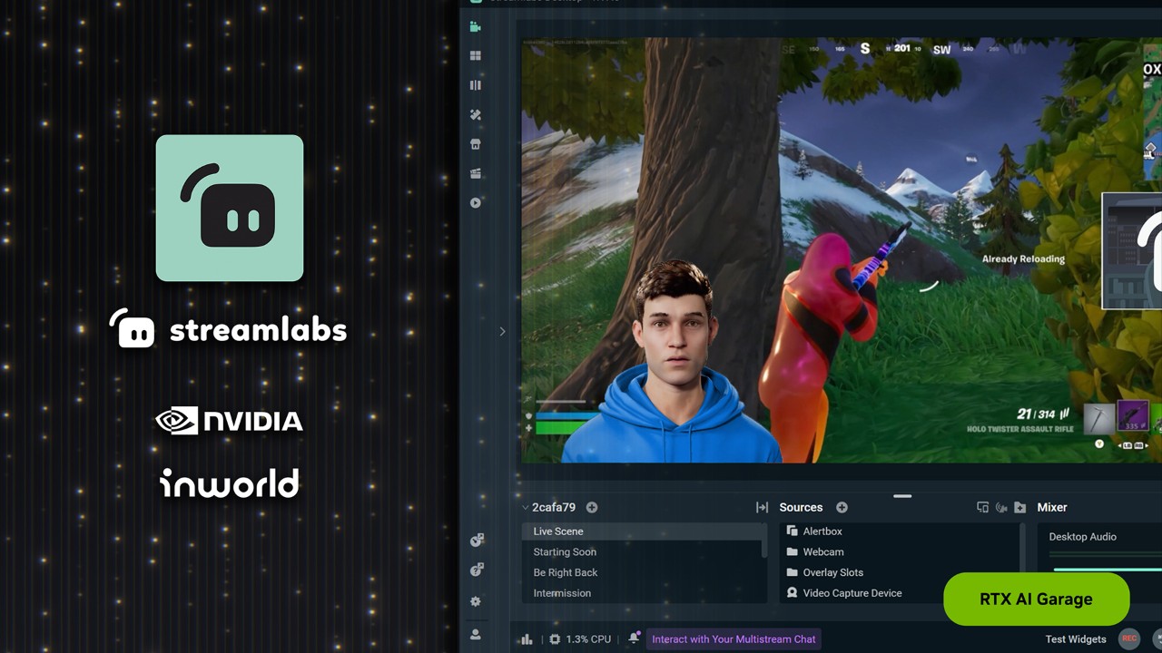 了解由 NVIDIA RTX 技术助力的 Streamlabs AI 直播助手